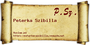 Peterka Szibilla névjegykártya